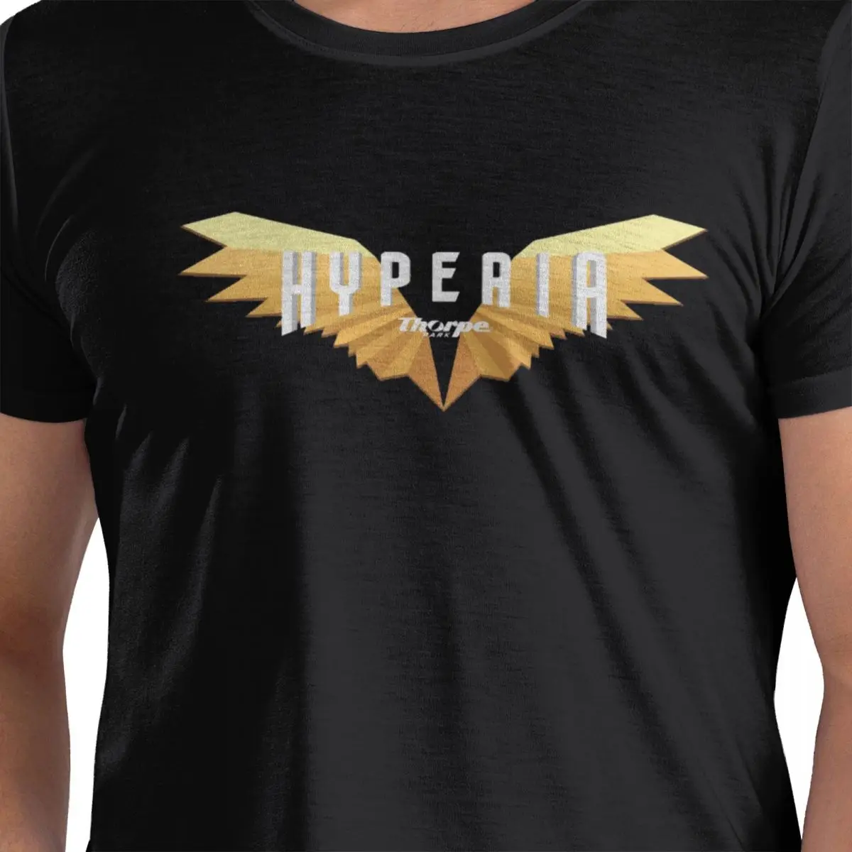 

Футболка из 100% хлопка с логотипом Hyperia Thorpe Park, мужские классические футболки, мужские футболки с круглым вырезом и коротким рукавом, S-6XL