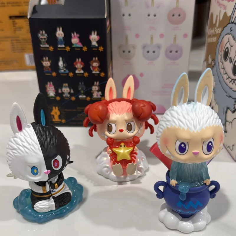 Auf Lager echtes Labubu THE MONSTERS Konstellationsfigur Blindbox 12-Konstellationsspielzeug süßes Desktop-Ornament-Geschenk