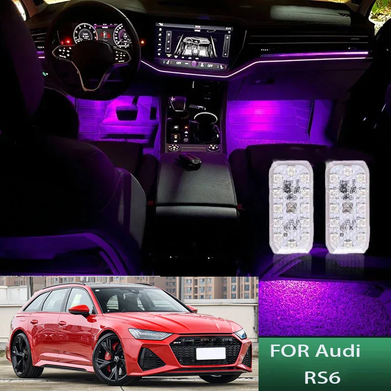 

FOR Audi-rs6 LED Car Interior Ambient Foot Light Atmosphere Decorative Lamps Party decoration lights Neon strips