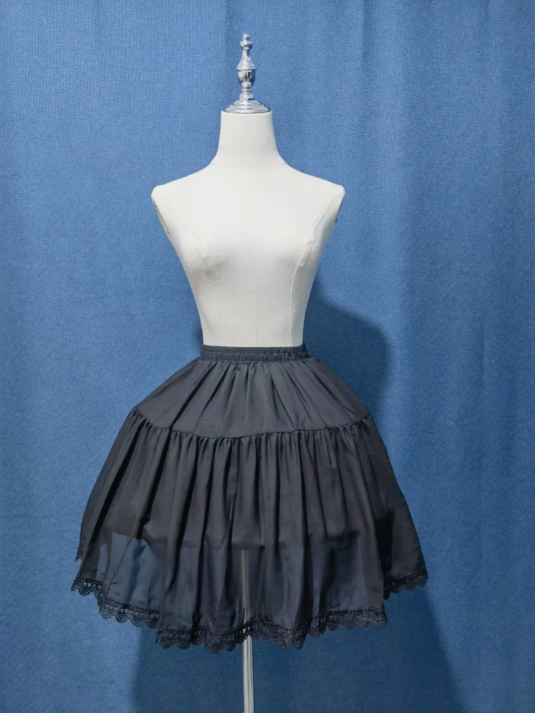 High Quality Lace Cosplay Petticoats Lolita 2Hoops Puffy Skirt for Girl Dresses Wedding Accessory image 4