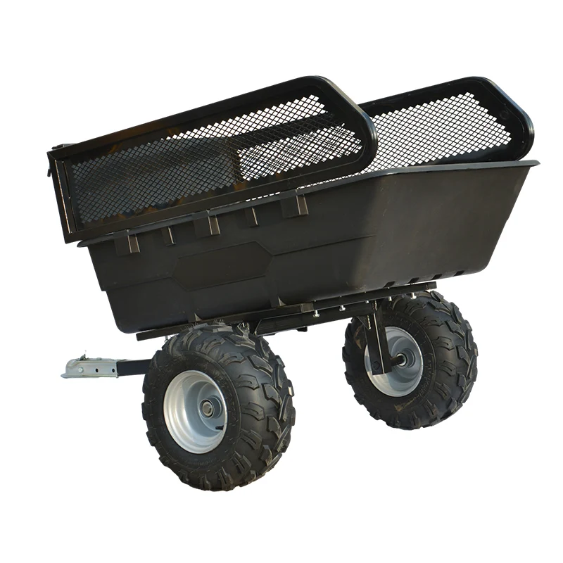 Large Load Capacity Durable Truck Trailer Farm ATV Dump Tractor Tractor Garden ATV Trailer with 2 Wheels
