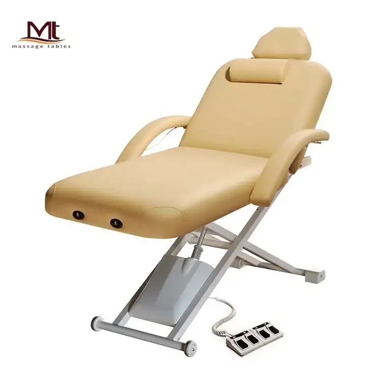 Mt ESF OEM Factory 16 Years hydrolysis Resistant Leather Electric Adjustable Height Facial Spa Bed Massage Table Massage Bed