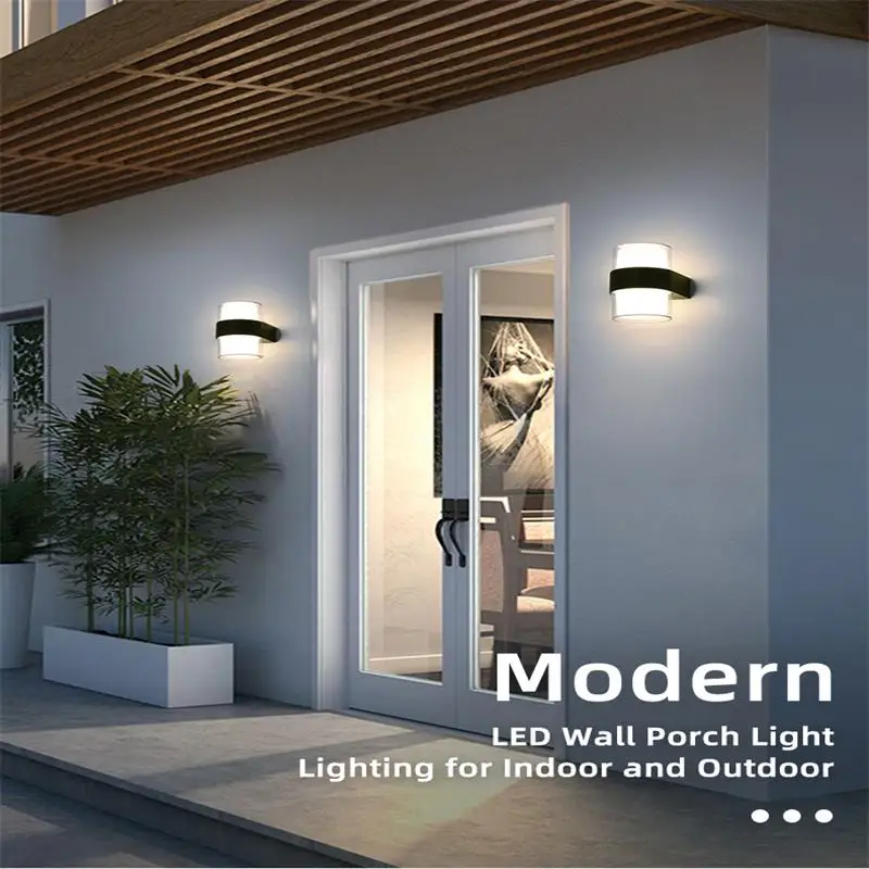 LED Wall Lamp Outdoor Garden Lighting Veranda Outdoors Porch Interior Lamps Indoor Bedroom Exterior Wall Lights Stairs Wall IP44