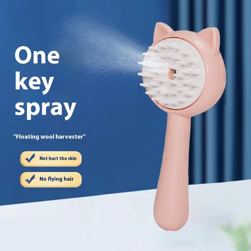 

Pet Steam Brush Cat Dog Cleaning Steamy Spray Massage Beauty Comb 3 In 1 Hair Removal Grooming Supplies Pets Accessories