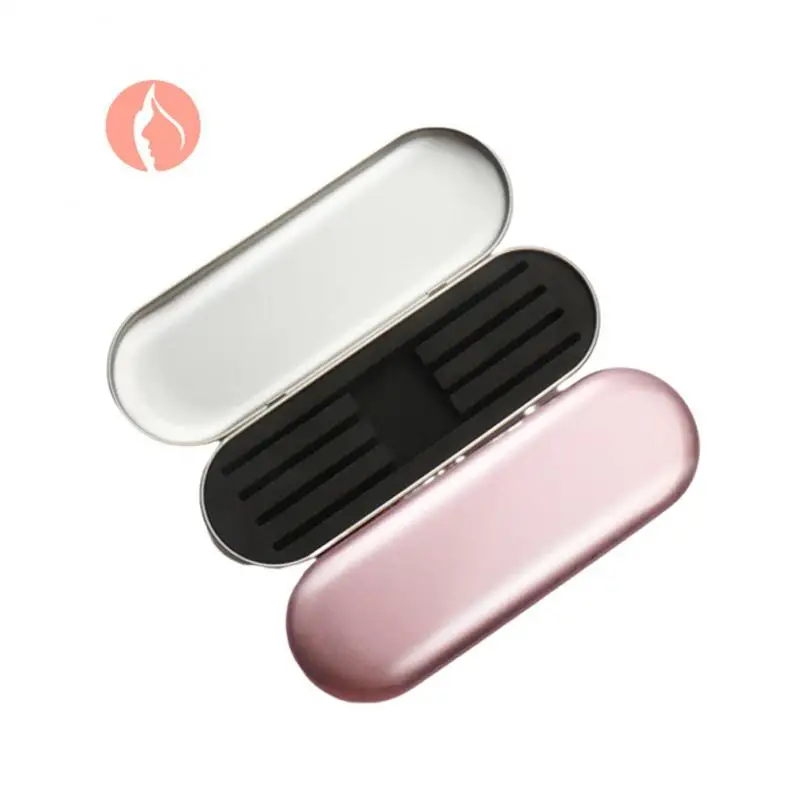 Slots Exquisite Tinplate Storage Box Eyelashes Beauty Makeup Tweezers Protection Box Eyelash Planting Tool