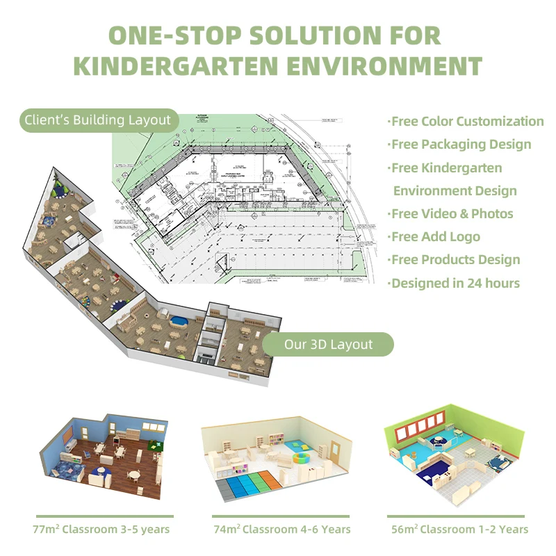 Children's wooden rectangular table learning training desks and chairs