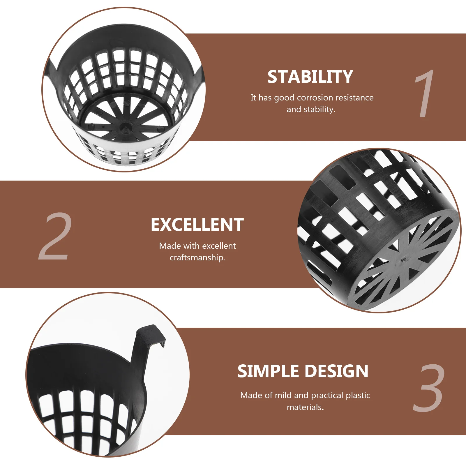 10 قطعة سلال المائية أكواب زراعة بلاستيكية لنمو النباتات بدون تربة لوازم الحدائق حامل تثبيت الجذر سلة شبكية متزايدة