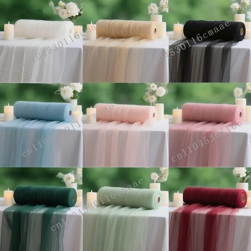 Wedding European polyester tulle curtains, chair back and ceiling decoration organza