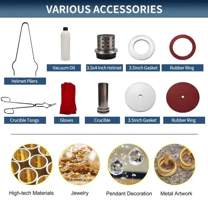 

KATWAY Vacuum Investing Casting Machine & Melt Machine Melting Equipment Refining Metal Gold for Goldsmith Lost Jewelry Wax