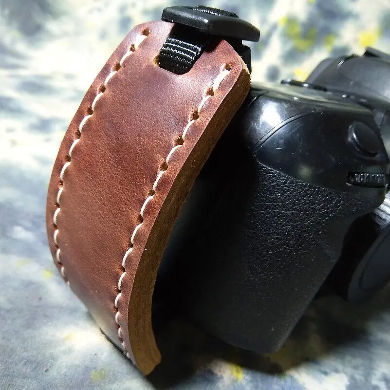 Handmade Geanuine Leather Hand Grip Wrist Strap for DSLR Camera Suitable for Nikon Canon Fuji Leica Made by Geanuine Horween