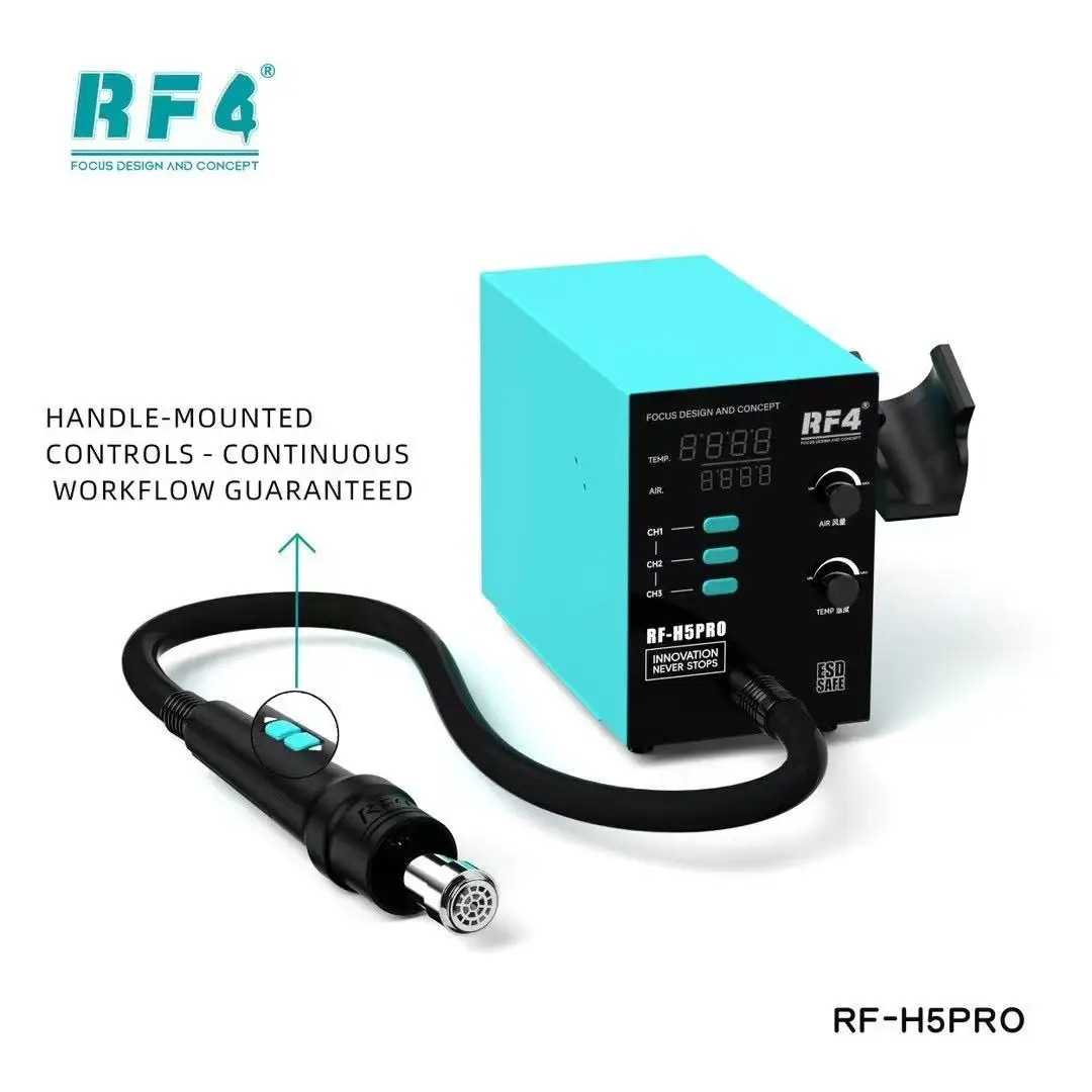 RF4 Hot Air Gun Desoldering Stand :Handle Adjustable Temperature,Weldable BGA Chips And Precision Components