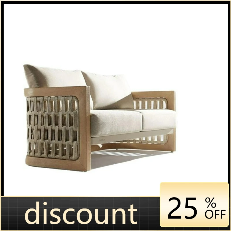 LTT outdoor sofa open-air garden outdoor homestay courtyard waterproof solid wood old furniture