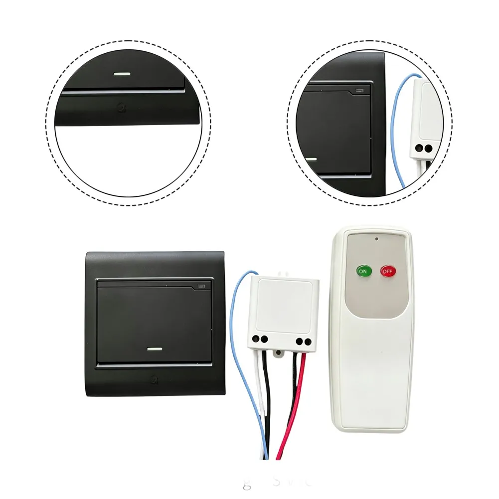 Wireless Switch for Lights Remote Controlled 1/2/3/4 Channel Timer Built-in 315/433.92MHz RF 80m Distance 800W Compatibility