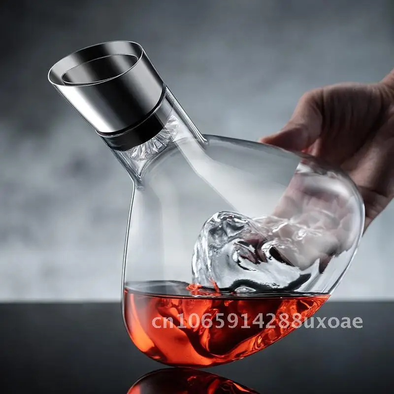 Creative Light Luxury Iceberg Waterfall Decanter Glass Wine Jar Quick Filtration Wine Divider