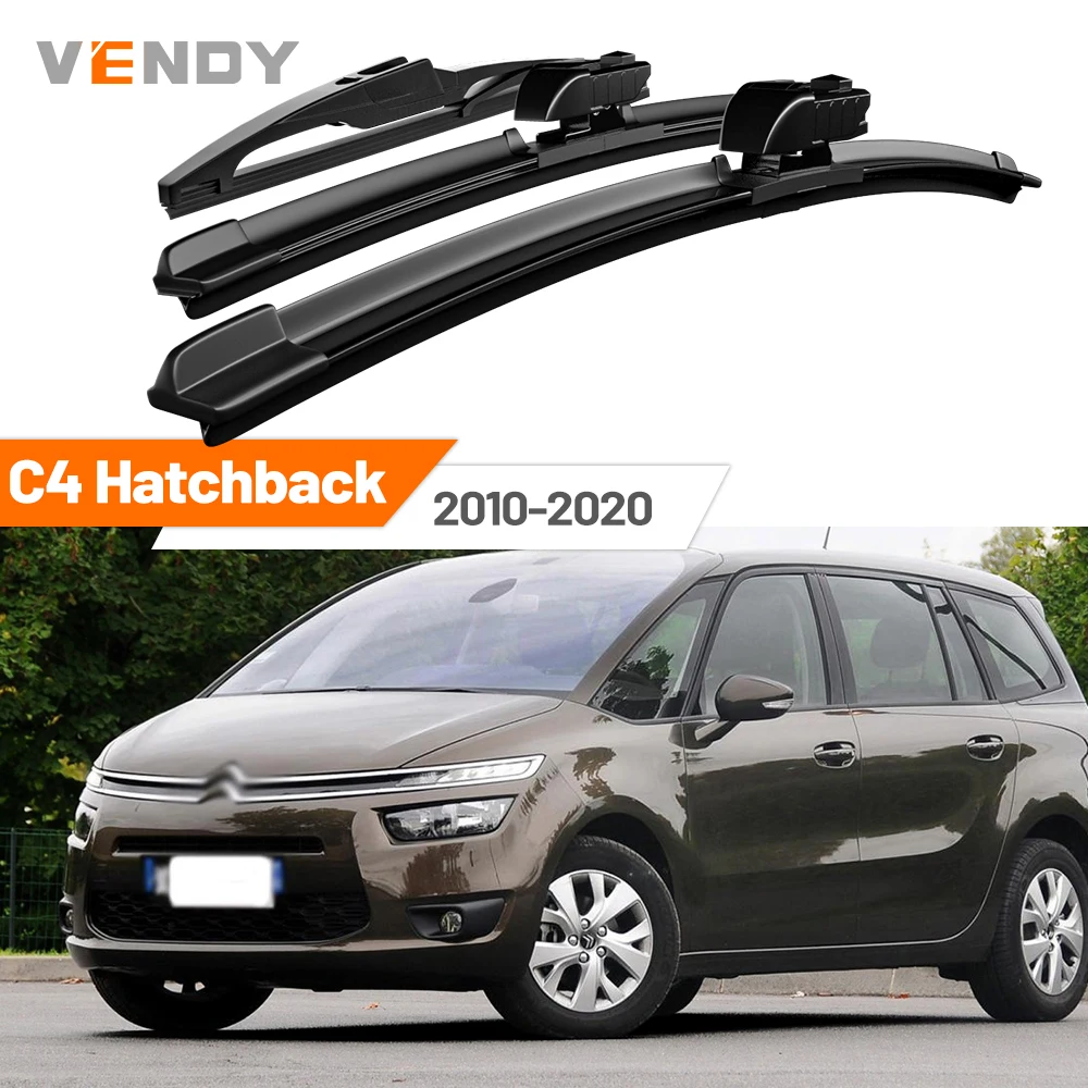 

For Citroen C4 Hatchback 2010-2020 2011 2012 2013 2014 2015 2016 Front & Rear Windshield Wiper Blades Windscreen Wipers Set