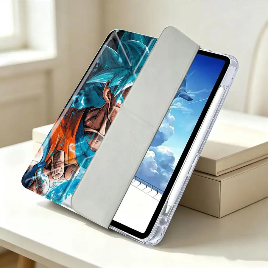 With Pen Slot Cover Tablet Case For Samsung Galaxy Tab A9 Plus A11 S7 FE A8 S10 Lite S9 Plus S8 Dragon Ball Cool Goku