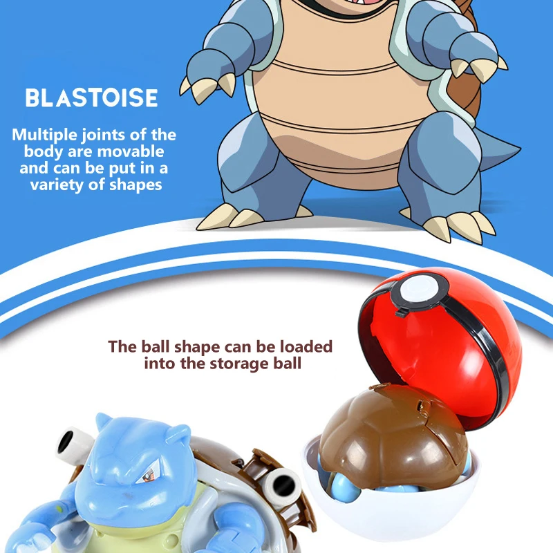 Pokemon Transform Poké Ball Pikachu Pokeball Charizard Bulbasaur Figuren Spielzeug Ornamente Mewtwo Gengar Modellpuppe Kindergeschenke – Detail 13
