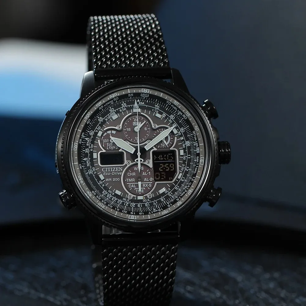 Оригинальные модные спортивные часы CITIZEN Skyhawk, роскошные механические часы из нержавеющей стали, деловые повседневные водонепроницаемые часы