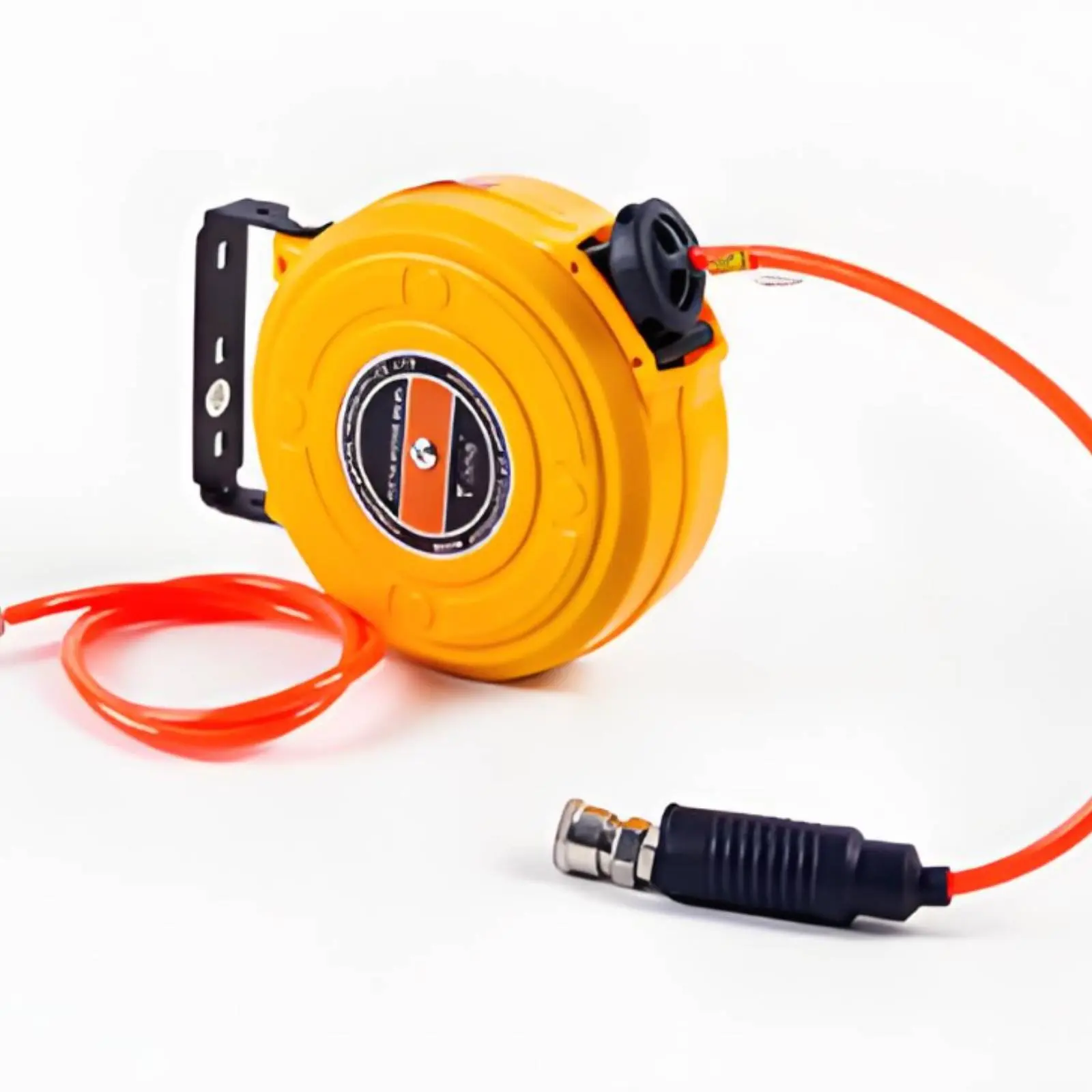 

Automatic Retractable Air Hose Reel Ribbed Grip Garage Gear for Workshop, Car Care