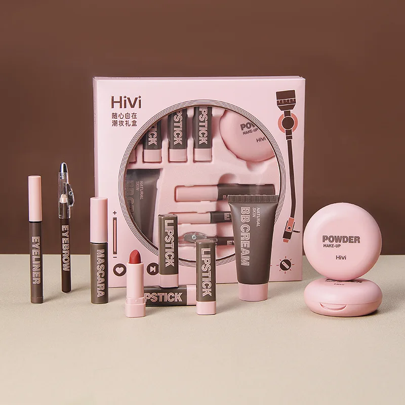 

HiVi Makeup Gift Box Powder Glue Record Limited Lipstick Powder Makeup gift box set Valentine's Day gift for your wife