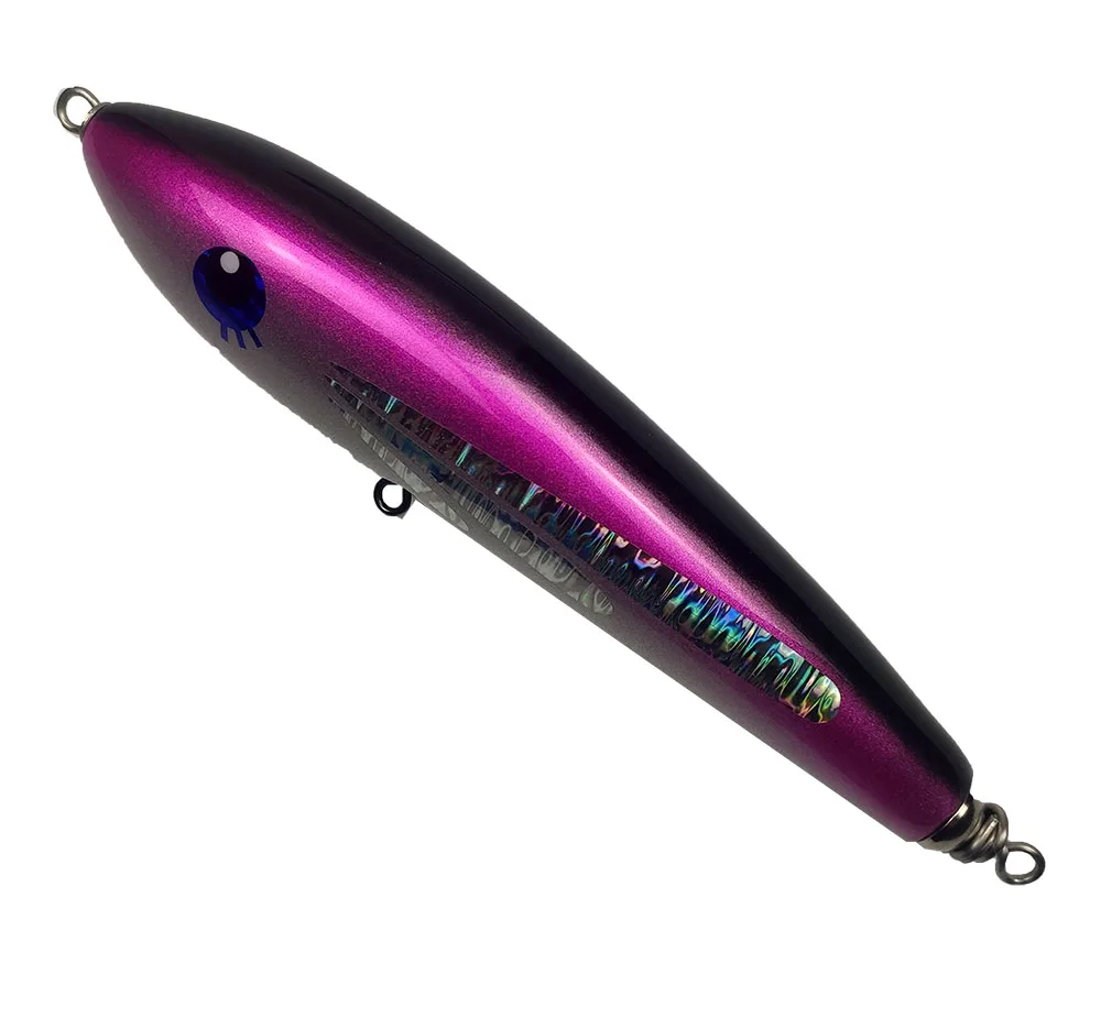 Gamma Carpenter Wood Floating Popper Stickbait Fishing Lure for Medium Heavy Paulownia Popping for , Kingfish, BluefinTuna Co