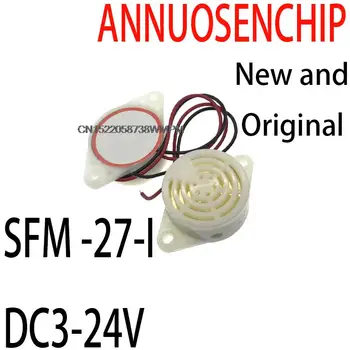 50pcs/lot New and Original active piezoelectric buzzer 3v 24v and24v electronic buzzer Continuous sound type SFM-27-I DC3-24V