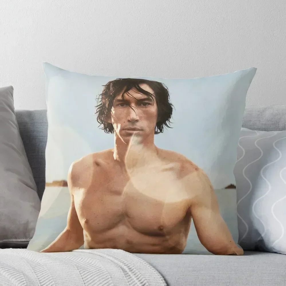 

Shirtless 2021 Adam Driver Throw Pillow Marble Cushion Cover Pillow Case Christmas pillowcases for sofa cushions pillow