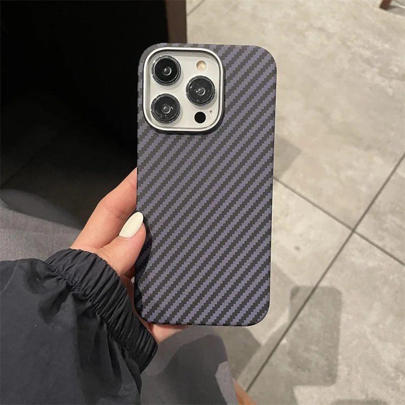 

Suitable for iPhone 16Promax Phone Case 15 Nanometre Carbon Fiber 14 Magnetic Suction 13 12 All-round Anti Drop Protection Cover