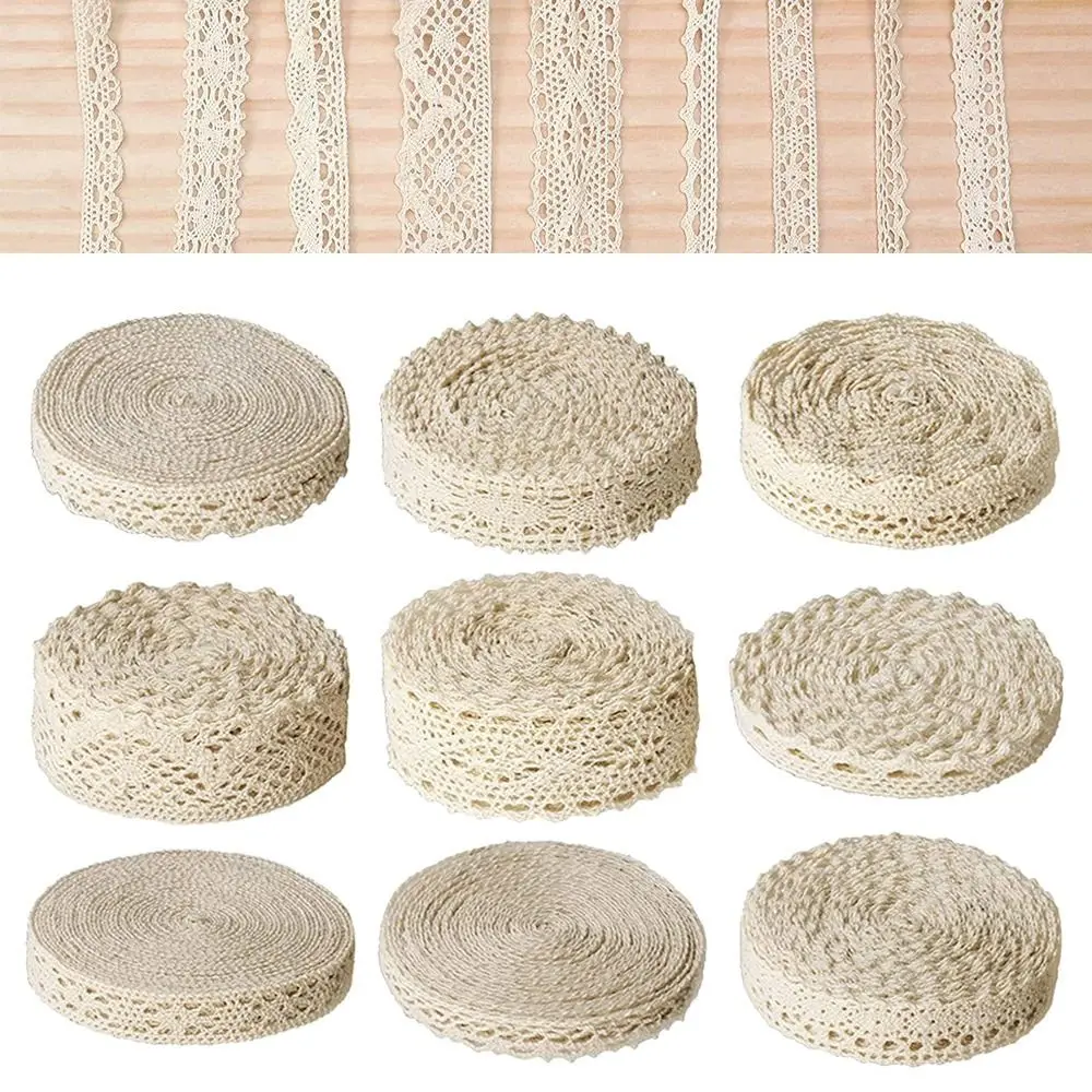 Apparel Sewing Fabric Costume Dress Handmade Wedding Party Craft Lace Trim Crocheted Lace Ribbon Sewing Crochet Lace Ribbon view 5