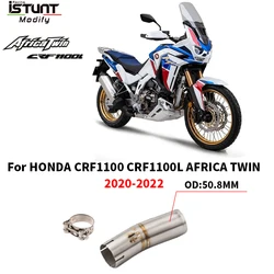 Slip On for Honda Crf1100 Crf1100L Africa Twin Exhausts 2020 2021 2022 Years Motorcycle Exhaust Espace Moto Mid Link Pipe