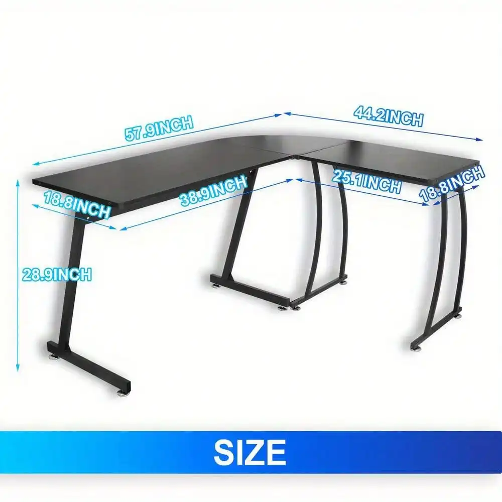 Modern L-Shaped Corner Computer Desk PC Laptop Study Table Home Workstation