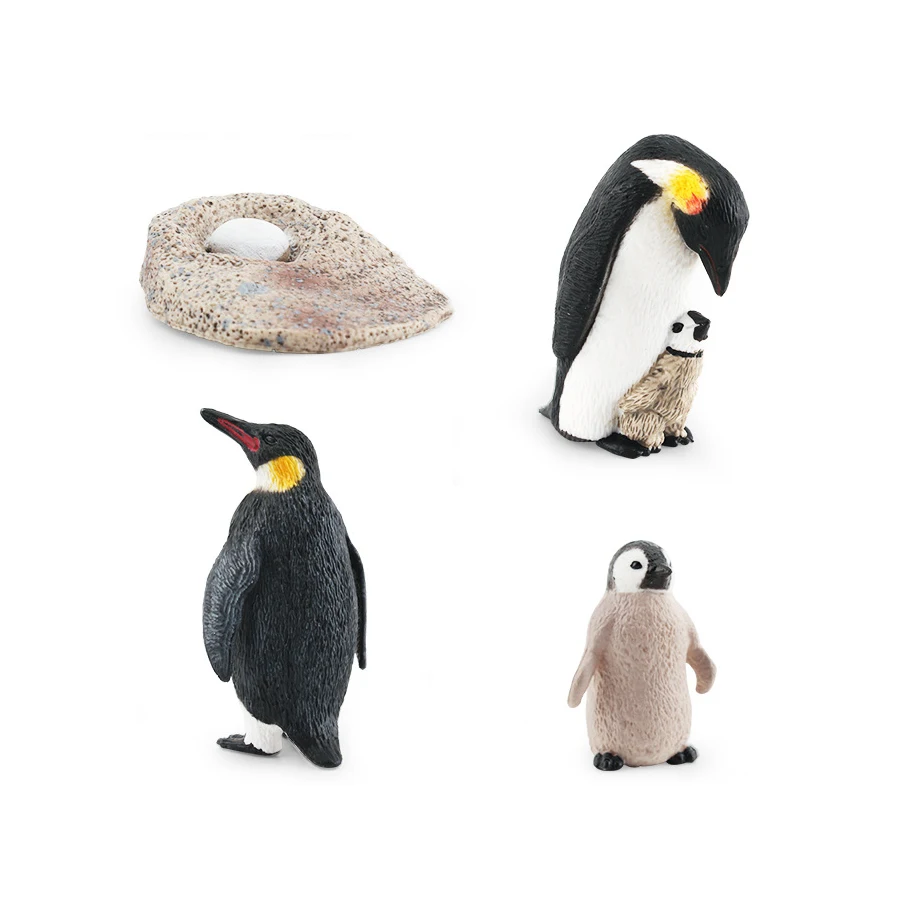 Realistische Polar Dieren, Pinguïn Groei Cyclus Model Beeldjes Speelgoed Arctic Penguins Animal Met Iglo Cijfers Speeltoestel Voor Kinderen