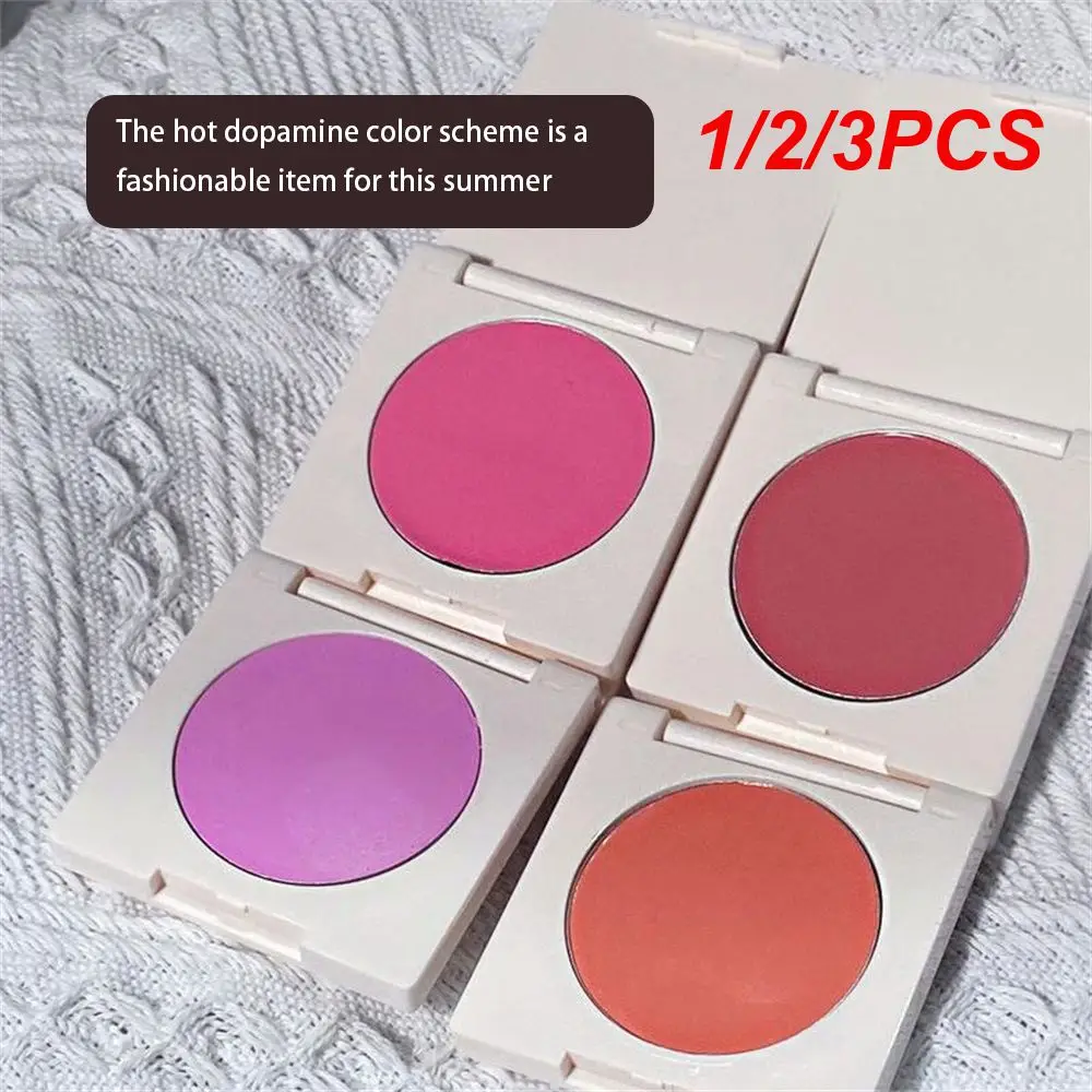 1/2/3PCS Single Color Cream Blush Natural Makeup Paste Blush Cream Cosmetic Moisturizing Cream Blush Small And Portable Boxed