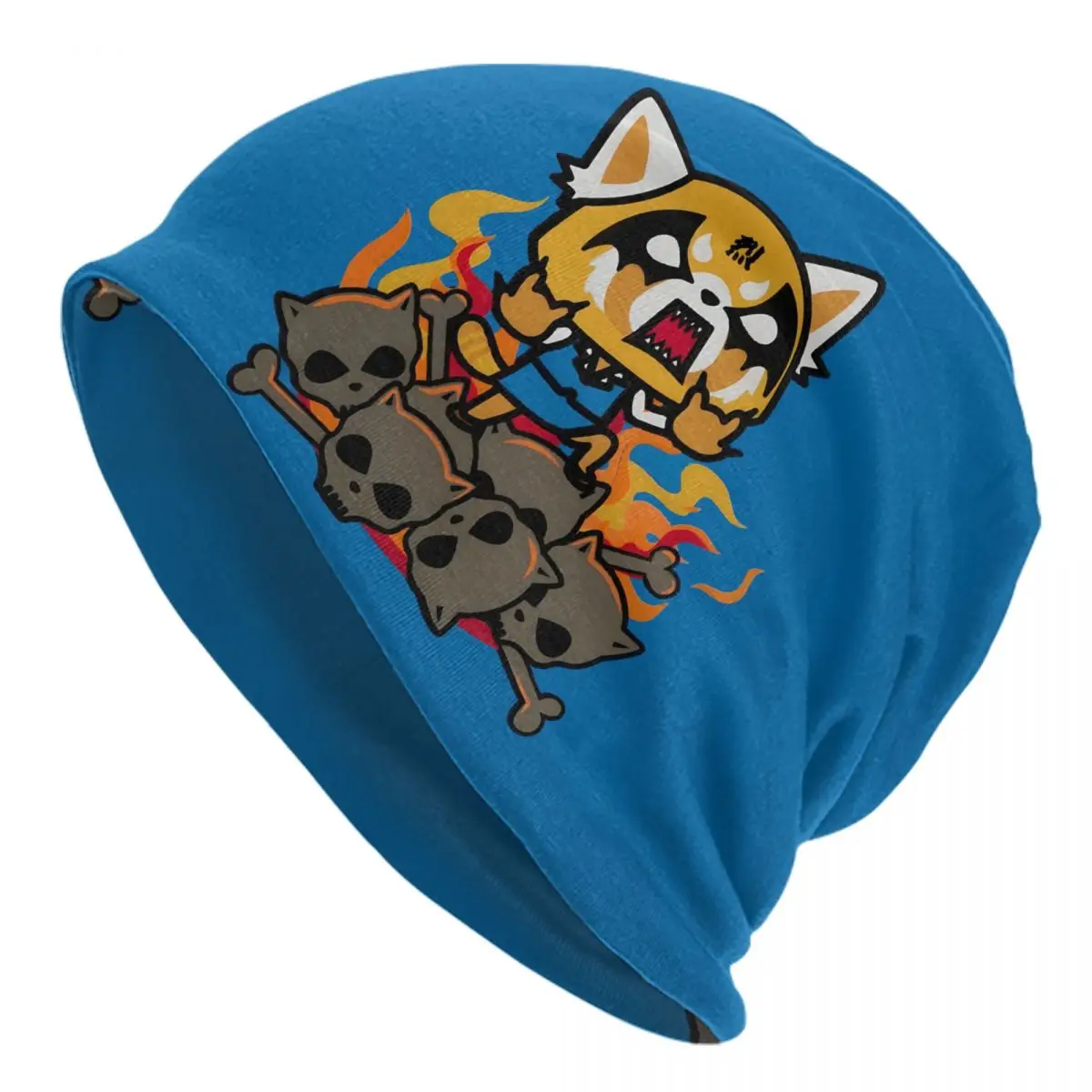 

Custom Aggressive Retsuko Beanie Cap Unisex Winter Warm Bonnet Femme Knit Hats Cool Cartoons Skullies Beanies Caps For Men Women