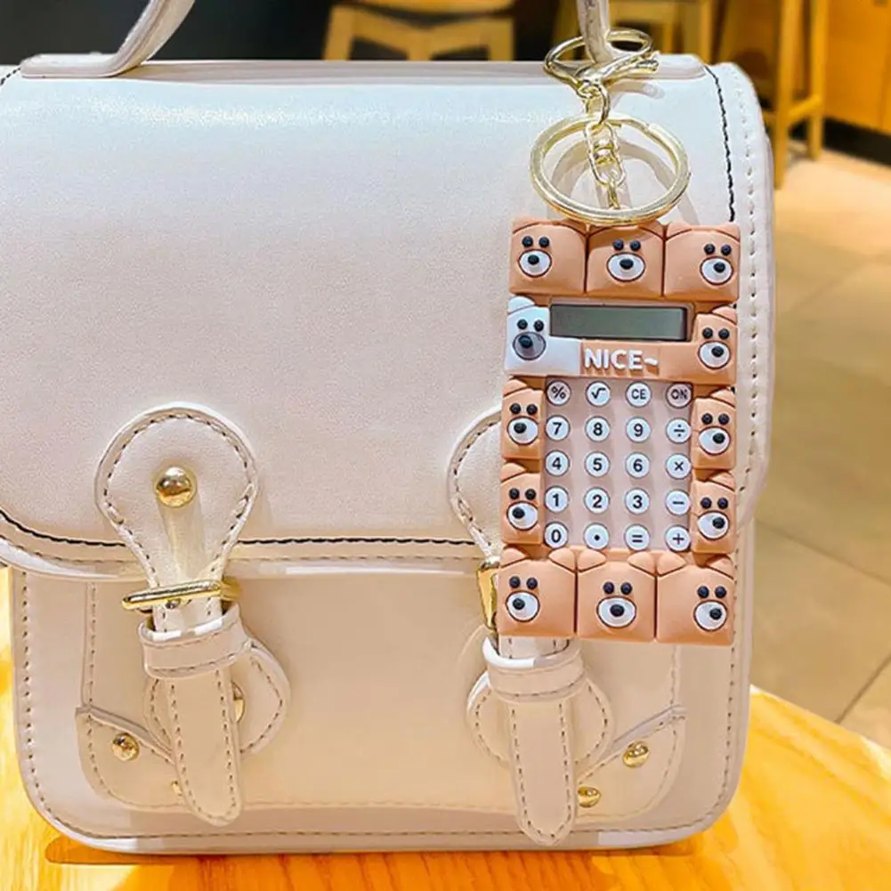 Llavero portátil con forma bonita para uso en el hogar y la escuela, minicalculadora, calculadora de mano