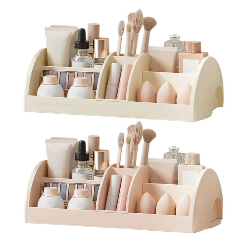 

PP Cosmetic Storage Rack с несколькими отсеками для эффективной организации, подходящей для домашнего или профессионального K2WE