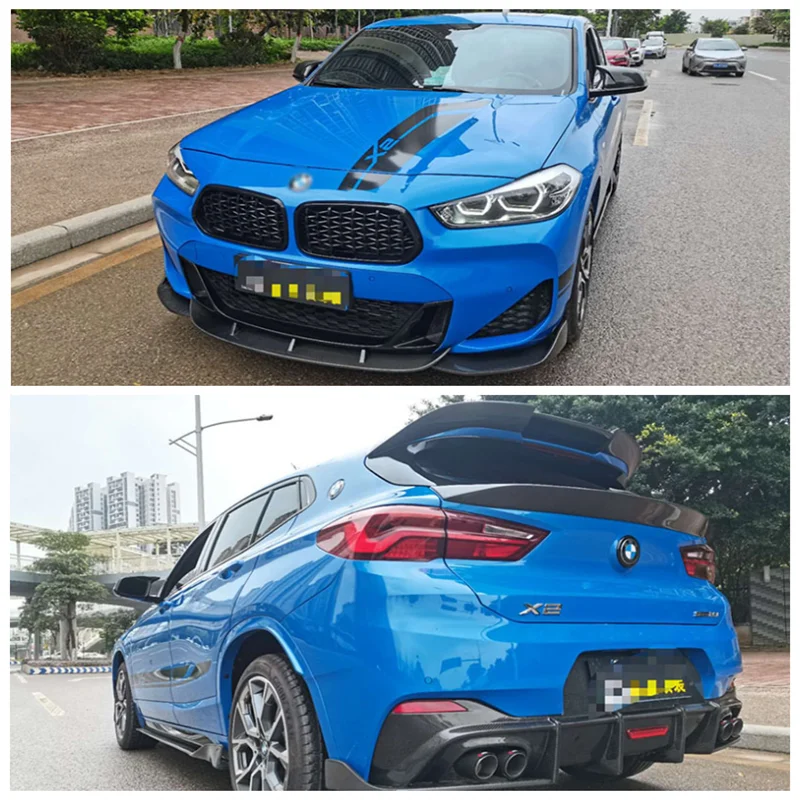 For BMW X2 F39 2020 2021 2022 2023 High Quality Carbon Fiber Bumper Front Lip Rear Diffuser Side Skirt Spoiler Body Kit Cover