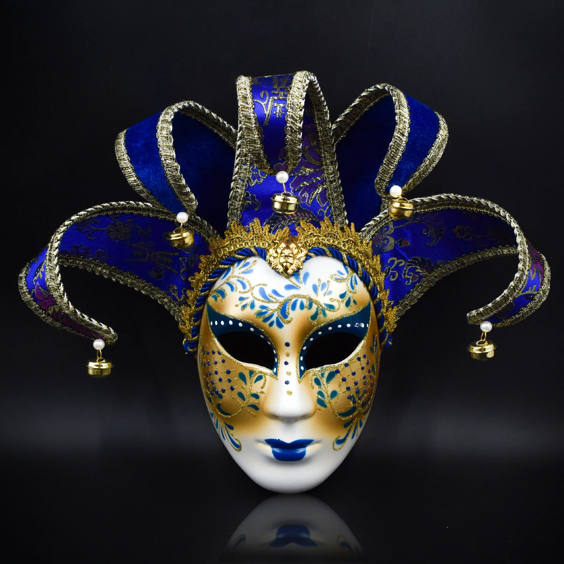 Venice Mask Jester Jolly for Costume Party Masquerade Carnival Dionysia Halloween Christmas Classic Italia Mask Full Face