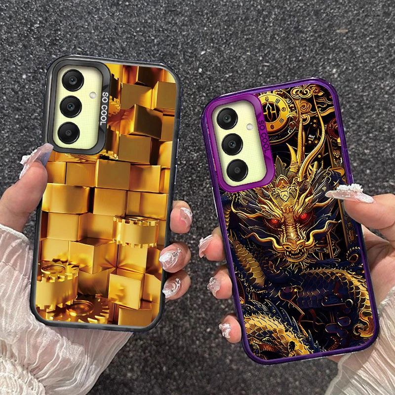 Cool Golden Dragon Phone Case, Juste populaire en silicone, Samsung Galaxy A16 A12 A52 A33 A54 A14 A24 A32 A13 A15 A25 A55 A35 5G