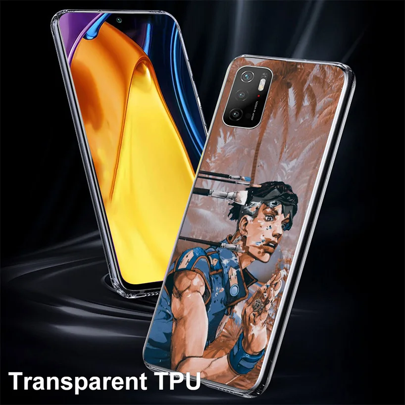 JoJo Bizarre Adventure Rohan Kishibe Cover Phone Case For Xiaomi Poco X6 X5 X4 Nfc X3 Pro F6 F5 F4 Gt F3 F2 F1 M5S M4 M3 Soft Fu