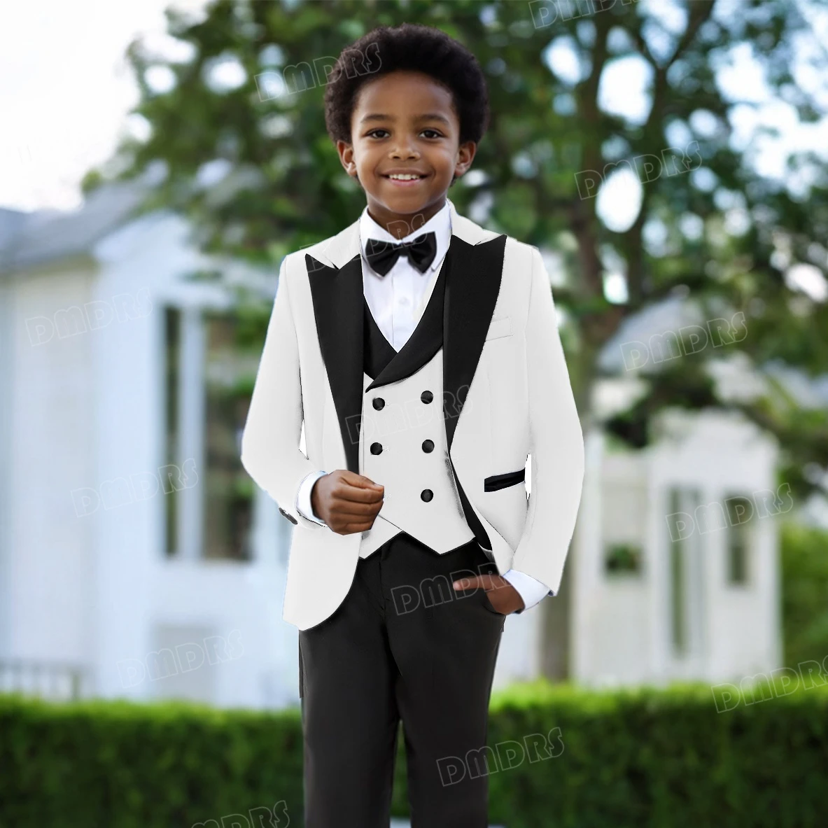 Boys Suit Set Slim Fit Kids Suit Boy Wedding Suit Communion for Boys Tuxedos Teen Suit Adjustable Waist