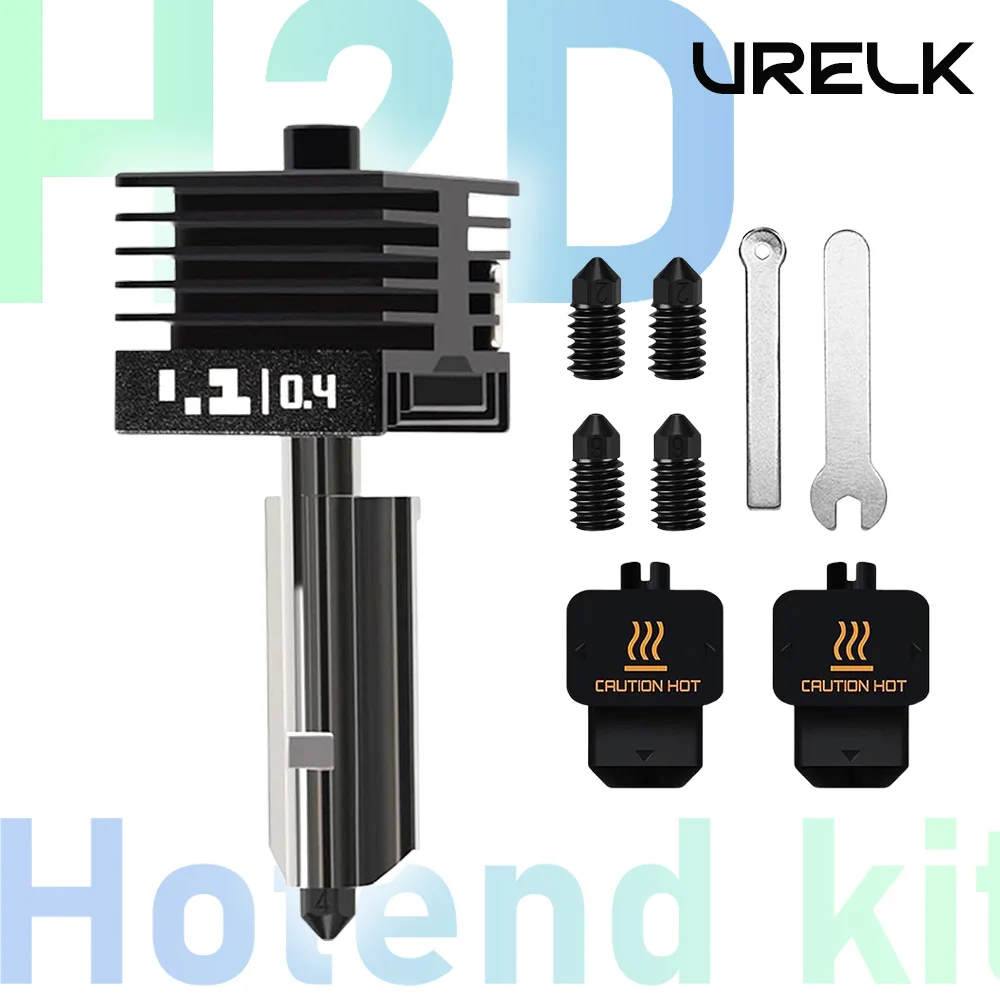 

URELK H2D Hotend Kit for Bambu Lab H2S P2S H2D Upgrad Hot End Detachable Nozzle Print Head Kits for Bambulab 3D Printer Assembly