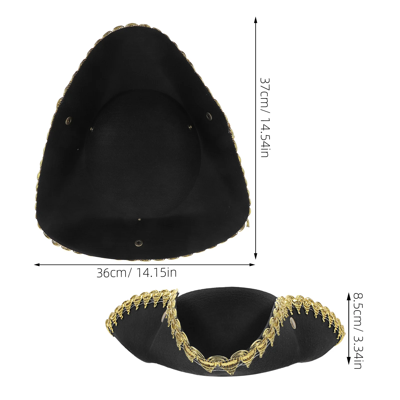 海賊帽子ハロウィンパーティーコスプレ衣装カーニバル小道具アクセサリー軽量人工キャップ大人子供用