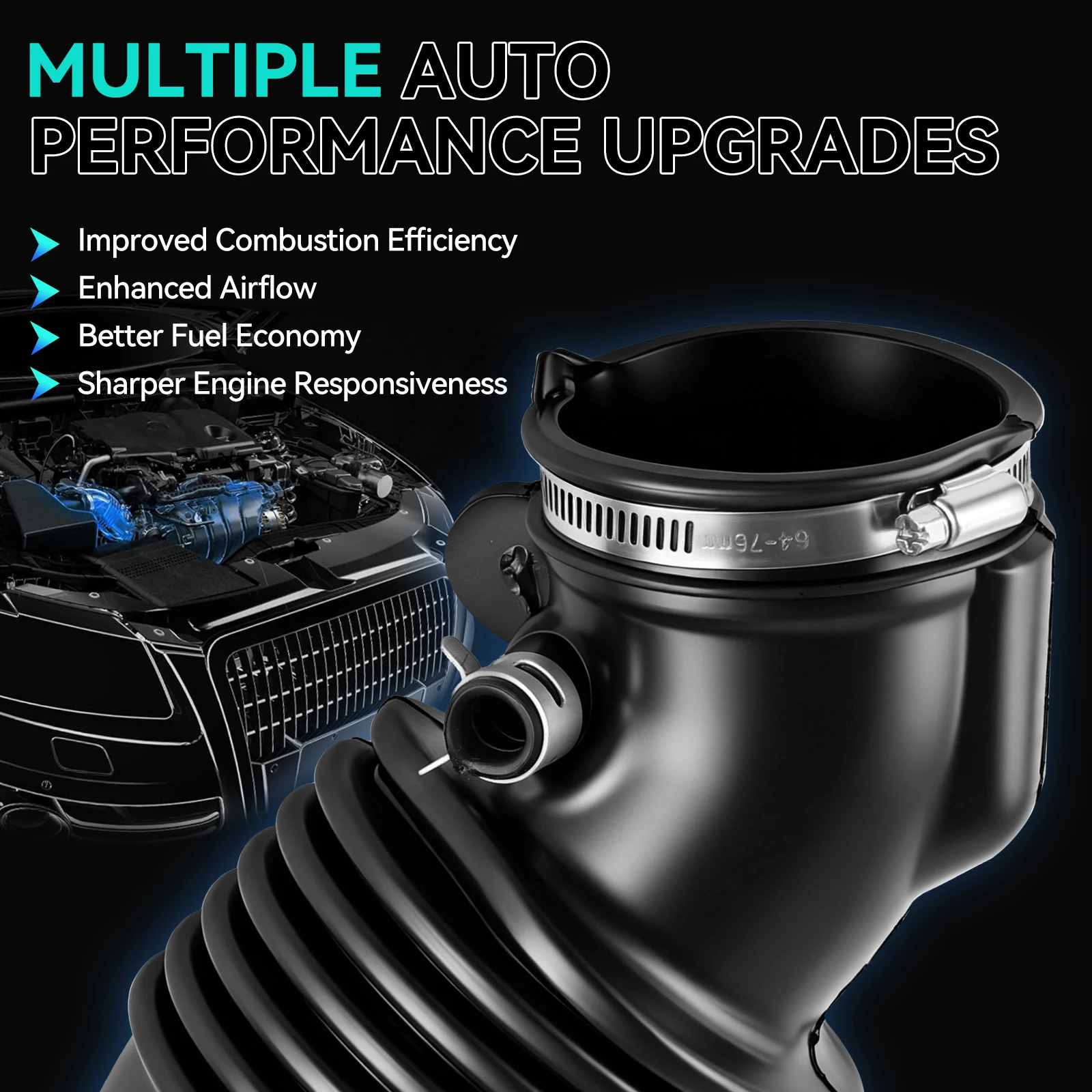 Engine Air Intake Hose With Clamps 17228RGLA11 For Honda Odyssey 3.5L 2007-2010 Cleaner Tube Replacement