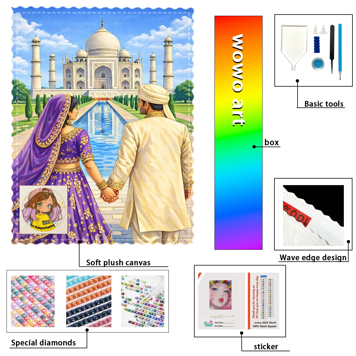 

【eva Diamond Art】Набор для алмазной вышивки "Вход на алтарь бракосочетания" из 100% смолы FD+AB+YG. Идеальное произведение, стоящее того, чтобы приобрести.