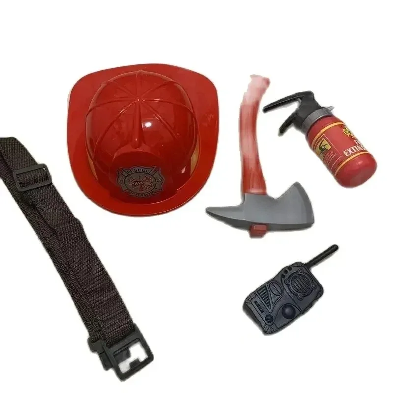 Uniforme de pompier d'Halloween pour enfants, jouets pour enfants, vêtements de jeu de rôle de pompier Sam