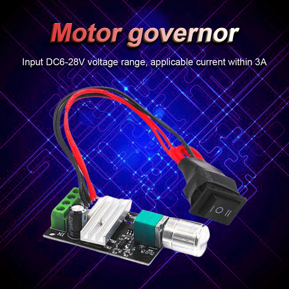 Motor Speed Controller Module DC6-28V Governor Switch Drive Module 6V 12V 24V 28V PWM Motor Speed Controller Mini DC Motor
