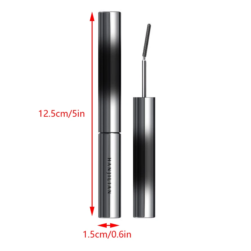 금속 막대 속눈썹 마스카라 방수 블랙 두꺼운 컬링 속눈썹 연장, 번짐 방지 4D 아이 블랙 연장 아이 메이크업 도구