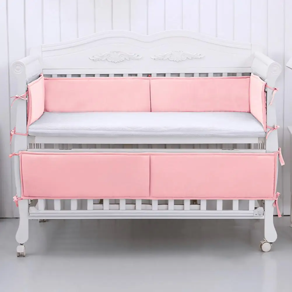 Tooth Scratch for Cribs Baby Crib Rail Covers Protect Little One with Solid Color Anti collision Strip for Boys