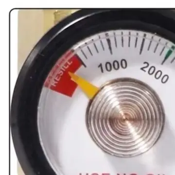 Brass Housing Nitrogen Regulator 500 PSI Preset Test Pressure CGA580 Connection 1/4in Flared Outlet for Purging and Brazing